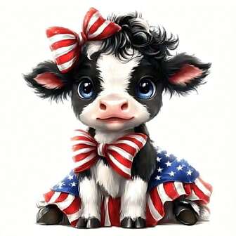 1/2/4 件可爱小牛热转印贴纸 - 易于粘贴和清洗 DIY 服装贴纸，是完美的礼物