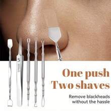 6 PEÇAS Conjunto de Agulhas para Remoção de Acne e Cravos com Lupa, Agulha de Aço Inoxidável para Remoção de Manchas Pretas, Espinhas e Limpeza Profunda, Kit de Cuidados com a Pele