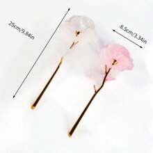 10pcs 10 Inch Glowing 24K Gold Foil Rose 10 Inch, Luminous Foil Artificial Rose Plastic Long Stem Rose For Valentines Day, , Mothers Day, Anniversary, Birthday, Wedding, Thanksgiving - 粉色 - 查看 7