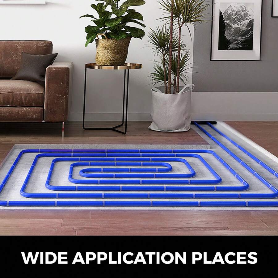 100FT-500FT PEX-B & PEX-A  Pipe 3/4" With Pipe Cutter And Clamp Hot And Cold Compatible Flexible Leakproof And Frostproof Suitable For Water Supply Radiant Floor Heating Solar Heating White & Red & Blue - PEX-B pipe blue 500 ft non-oxygen barrier - 查看 1
