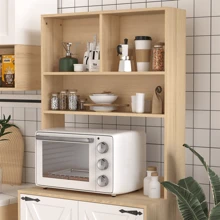 Pantry Cabinet With 2 Doors, 3-Tier Modern Kitchen Cabinet With Shelves, Freestanding Larder Cupboard, Kitchen Pantry Storage Cabinet For Kitchen, Dining Room