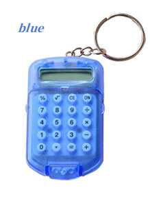 1 pieza Llavero con miniatura de calculadora de tapa abatible de moda y creativa, casual, regalo del Día de San Valentín, regalo para amigos (llave no incluida), accesorio de coche, adorno de bolso, escuela