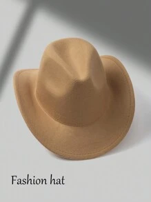 1 Pc Rose & Leaf Retro Pattern Bohemian Vintage Polyester Embroidered Beaded Rhinestone Felt Hat, Newsboy Cap, Cowboy Hat, All-Season Fashion Versatile Work Hat With Detachable Chain