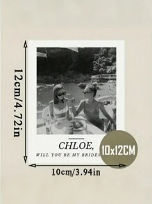 4/8/12pcs Customized Wine Bottle Waterproof Black And White Style Photo Text Stickers, Customized Party Stickers, Your Own Party Stickers, Perfect Choice For Friends, Family, Parties, And Events Cute, Adorable, Unique, Customized, For Friend, Boyfriend, Friends, For Anniversaries, For Birthdays, For Weddings, For Graduation, For Housewarming