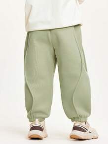 mini bala Kids' Adjustable Waist Pants, Fashionable And Warm Bottoms