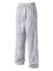 1 条男士休闲灰色直筒裤 - 灰色 - 查看 3