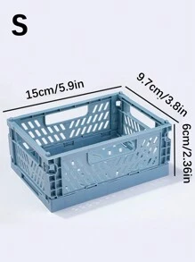 1 件迷你可折叠塑料篮，用于整理和储存，可折叠储物盒，整理箱，珠宝盒，适用于家庭、厨房、卧室、浴室、办公室 - 彩色 - 查看 20