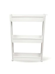 Multipurpose Organizer Trolley Closet With 3 Decorative Shelves - trắng - Xem 6