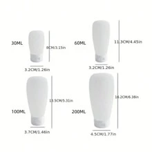 Chai đựng sữa dưỡng thể du lịch có thể nạp lại, Túi đựng dầu gội sữa tắm trong suốt di động, Chai đựng kem dưỡng da tay ngoài trời Trang trí phòng tắm tại nhà Trang trí mùa thu Trở lại trường - trắng - Xem 10