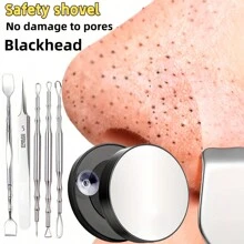 6 PEÇAS Conjunto de Agulhas para Remoção de Acne e Cravos com Lupa, Agulha de Aço Inoxidável para Remoção de Manchas Pretas, Espinhas e Limpeza Profunda, Kit de Cuidados com a Pele