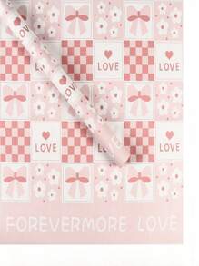 5pcs/10pcs Confession Of Love Bowknot Wrapping Paper, Floral Packaging Material Suitable For Florists, Roses, Crafts, Weddings, Valentine's Day, Mother's Day, Father's Day, Easter, Thanksgiving, Birthday Party And Other DIY Gift Packaging