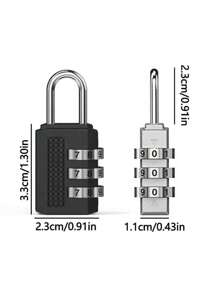 1-Pack Combination Lock Anti-Theft Lock, Small Padlock, Travel Luggage Anti-Theft Combination Padlock Multi-Purpose 3-Digit Combination Lock, Luggage Combination Padlock, Suitable For Gym Lockers, Suitcases And Backpacks Travel Accessories, Portable, Tamper-Proof, Colorful, Compact Design, Easy To Carry, Travel Camping Holiday Essentials - Multicolor - View 4
