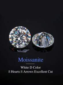 1 par de Pendientes de botón con diseño de 6 garras de diamante Moissanite de color D de 1 quilate en plata de ley 925, pendientes elegantes de lujo como regalo de boda o aniversario para damas