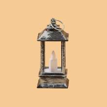 1/2/3 szt. Retro Mini Dekoracyjna Lampa Latarnia z Migoczącą Świecą LED, Dekoracyjna Mini Lampa Wiatrowa z Baterią, Dekoracja Stołu, Wystrój Domu, Wystrój Sypialni, Wisząca Lampa Nocna, Dekoracja Ścienna, Nadaje Się Na Wesele, Dekoracje Świąteczne, Świąteczna Lampa Latarnia