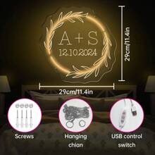 定制霓虹灯婚礼标志、个性化霓虹灯婚礼标志、情人节、订婚派对背景、家居墙壁装饰、送给恋人、情侣和朋友的独特礼物 - custom color - 查看 10