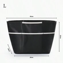 Organizador de bolsa, bolsa interna leve de cor sólida, bolsa de cosméticos de grande capacidade, mulheres