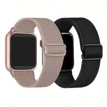 2 piezas de correa de liberación rápida compatible con Samsung Galaxy Watch 7/4/5/6 de 40mm y 44mm/6 Classic de 43mm y 47mm/Active 2/Gear S3 Classic, banda de reloj de nailon con lazo elástico para HW Watch GT5 GT4 de 41mm y 46mm/GT2/GT 3 de 42mm y 46mm/HW Watch 4 Pro/GT 5 Pro, pulsera ajustable de nailon elástico compatible con Apple Watch de 49mm, 46mm, 45mm, 44mm, 42mm, 41mm, 40mm y 38mm para mujer y hombre
