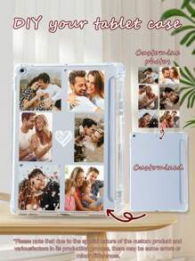 Customizable Tablet Protective Case, Family Portrait, Couples, Pet Photo, Built-In Pencil Slot, Compatible With IPad Mini 6, IPad Pro 11-In. (M4) - 2024, 10th Generation, 10.2-Inch, Tab A7 10.4// Tablet Protective Case - Multicolor - View 7