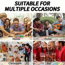 1 Set Juego de mesa clásico de madera de 4 lados numerados con 2 dados, caja plegable, 4 opciones de color, adecuado para viajes, reuniones de ocio, fiestas de adultos, bares, reuniones familiares, ideal para regalos de Acción de Gracias/Navidad - Multicolor - Ver 8