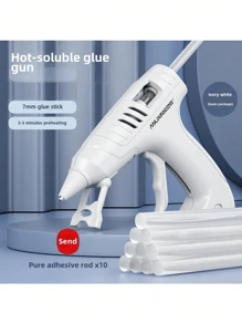 Una pistola de pegamento eléctrica muy conveniente y que no necesita enchufarse, pistola de pegamento inalámbrica con carga USB, con 10 barras de pegamento, adecuada para manualidades DIY, reparación de arte y hogar
