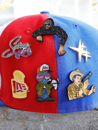 1/2/3/4/6PCS Golf Cap Clip With Simple Metal New Cartoon Pin, Fun Decorative Pin, Golf Cap Badge, Baseball Cap Decoration, Creative And Fashionable Letters, Friend Gift