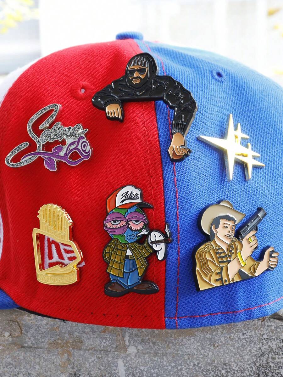 1/2/3/4/6PCS Golf Cap Clip Z Prostym Metalowym Nowym Pinem Z Kreskówki, Zabawna Dekoracyjna Pin, Odznaka Czapki Golfowej, Dekoracja Czapki Baseballowej, Kreatywne I Modne Litery, Prezent Dla Przyjaciela - Wielokolorowe - Zobacz 1