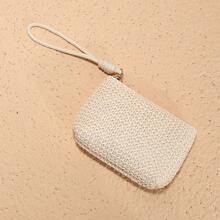 Fashion Women Mini Straw Wallets Coin Purses Card Holder Money Bag Women Girls Zipper Change Pouch