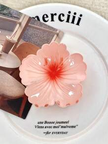 6/4/1 pièce Pince à cheveux à fleur en forme de cœur bouclée pour femmes et adolescentes, pince à cheveux hawaïenne pour cheveux épais de 7,5 cm, accessoire de cheveux de style doux, parfait pour le quotidien, les sorties, les dates, les fêtes et les mariages. Accessoires de cheveux de mode pour la plage, cadeau idéal pour les amies!