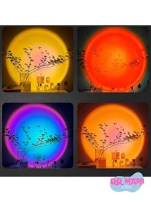 Luminária Projeção Pôr do Sol LED com Tripé - Luz Mágica e Atmosférica, Envio Imediato