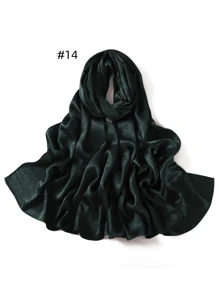 1 Piece Crepe Silk Satin Solid Color Scarves Luxury Bandana Headband Headscarf Shawl Chic Woman Turban Hijabs Rectangular Scarf For Women Veiled Clothes