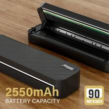 Neebol Cordless Tattoo Transfer Stencil Printer, Upgraded Wireless Tattoo Printer Machine Kit With 5Pcs Transfer Paper, Compatible With Phone & PC, Portable Thermal Printer, Tattoo Kit Tattoo Gun Supplies Equipment Gifts For Tattoo Artists & Beginners - 黑色 - 查看 4