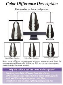 女士假发四夹一体式分层接发（18-28 英寸）合成发 V 形长直夹入式接发日常派对装饰，深棕色