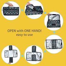 Cambiador de pañales portátil para viajes al aire libre, regalo de bebé nuevo, colchoneta cambiadora de pañales impermeable con bolsillo para toallitas húmedas, diseño bohemio arcoíris y sol, adecuado para bebés recién nacidos niños y niñas