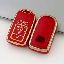 适用于汽车钥匙包女孩钥匙包汽车钥匙扣套，柔软 TPU 全保护钥匙包套适用于雅阁适用于思域适用于 CRV 适用于 Pilot 适用于奥德赛智能遥控钥匙保护器防摔防尘钥匙包 - 單包 - 查看 4