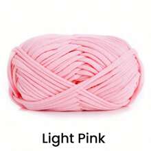 Premium Polyester T-Shirt Fabric Crochet & Knitting Yarn - 1Pc, 100G Each, 30m Length - Ideal For DIY Projects, T-Shirts, Slippers & Baskets, Fabric Strip Handmade Weaving Diy Bag, Shoe, Carpet, Organizing Basket Thread