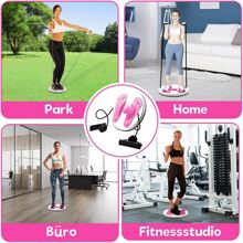 NetHong Waist Twisting Disc, Waist Slimming Balance Rotating Disc Board With Drawstring - Pink - View 6