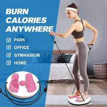 NetHong Waist Twisting Disc, Waist Slimming Balance Rotating Disc Board With Drawstring - Pink - View 2