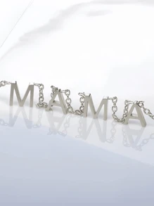 1 chiếc vòng cổ khắc tên chữ cái đơn giản bằng thép không gỉ, mặt dây chuyền chữ MAMA cá nhân hóa, quà tặng cho mẹ, vòng cổ chữ cái tiếng Anh mạ vàng bằng thép không gỉ, thiết kế cá nhân hóa phong cách retro, hip hop, ngọt ngào, cá tính, hình chú hề, phù hợp cho các cặp đôi dạo phố, đi làm hàng ngày, dự tiệc, Halloween, Giáng sinh (Chỉ khắc chữ tiếng Anh). - Nhiều màu - Xem 10