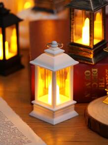 1/2/3 szt. Retro Mini Dekoracyjna Lampa Latarnia z Migoczącą Świecą LED, Dekoracyjna Mini Lampa Wiatrowa z Baterią, Dekoracja Stołu, Wystrój Domu, Wystrój Sypialni, Wisząca Lampa Nocna, Dekoracja Ścienna, Nadaje Się Na Wesele, Dekoracje Świąteczne, Świąteczna Lampa Latarnia