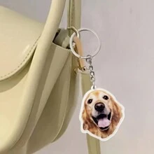1pc Personalized Pet Memorial Keychain, Custom Photo Acrylic Pet Memento, Transparent Pendant Suitable For Bags And Backpacks,Dawg,Engraved,Durable,Stainless,Colorful,Cute,Adorable,Funny,Kawaii,Y2K,Stylish,Unisex,Casual,Custom,Personalized,Unique,Customized,Ideal Gifts For Him,Ideal Gifts For Her,Her,Boyfriend,Girlfriend,Family,Friends,Children,For Anniversaries,For Birthdays,For Graduation,For Housewarming,For Weddings,Bag Charms