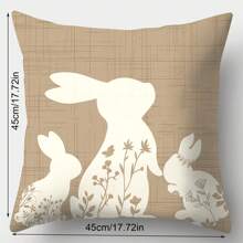 1 pezzo Federa decorativa per cuscino di Pasqua con coniglietto, decorazione per camera da letto e divano