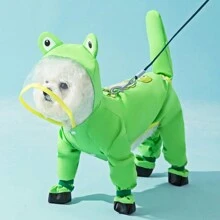 Angel Wings Design Raincoat For Pets, Candy Color, Waterproof & Windproof Dog Cat Cloak, For Small To Medium Dogs & Cats, Breathable And Lightweight Walking & Hiking Essentials With Leash Hook