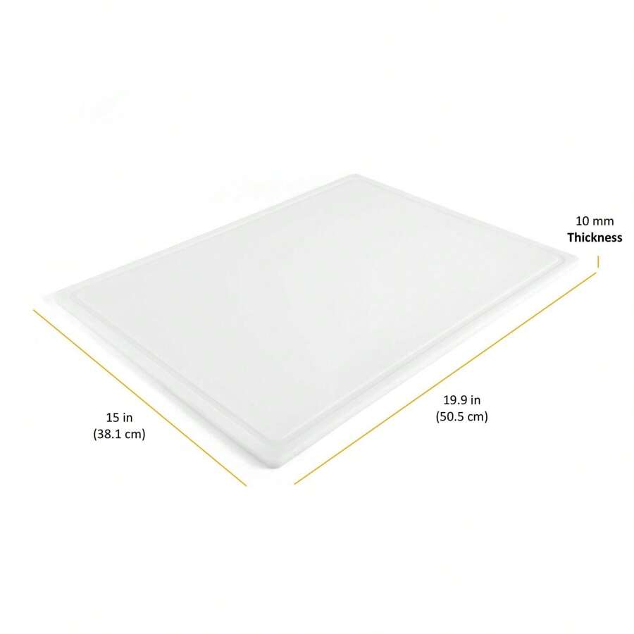 Extra large plastic cutting board with perimeter juice groove