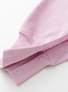 mini bala 女婴宽松动物主题连体衣，可爱婴儿爬行服，春季新品 - 橡皮粉 - 查看 8