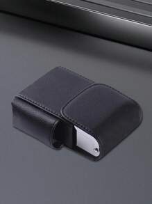 1 Pc PU Leather Men's Cigarette Case Organizer, 20 Gas Lighter Holder Waist Pack Smoking Accessories
