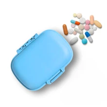 Pill Case Organizer Box Capsule Holder Compact Travel Weekly Bag Dividers Morning Night - 隨機的 - 查看 7
