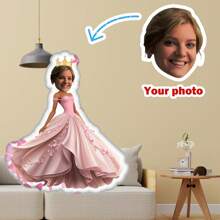 1pc Customized Photo Superhero Theme Throw Pillow - Personalized Humorous Home Decor Cushion, Perfect Valentine's Day Gift For Couples, Lovers DIY Memorial Present