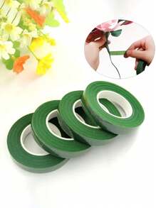 5rolls/2rolls/1roll Garden Floral Adhesive Tape,Self-Adhesive Stem Wrap Green Floral Tape For DIY Flower Arrangement, Florist, Weddings