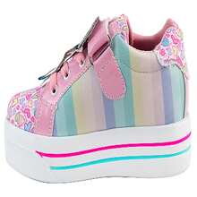 Sports Tennis Shoes With Colorful LED Lights For Girls With Rainbow Unicorn Doll 021-MU