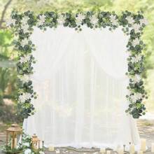 1/2 szt. Sztuczny kwiat winorośli Eukaliptus Róża Kwiaty winorośli Gypsophila Kwiatowa zieleń girlanda Romantyczna dekoracja domu na ślub, wystrój pokoju, wystrój domu, wystrój kuchni, wystrój ślubu, dekoracja stołu, elementy centralne, wystrój biura, wystrój ogrodu, wystrój zewnętrzny